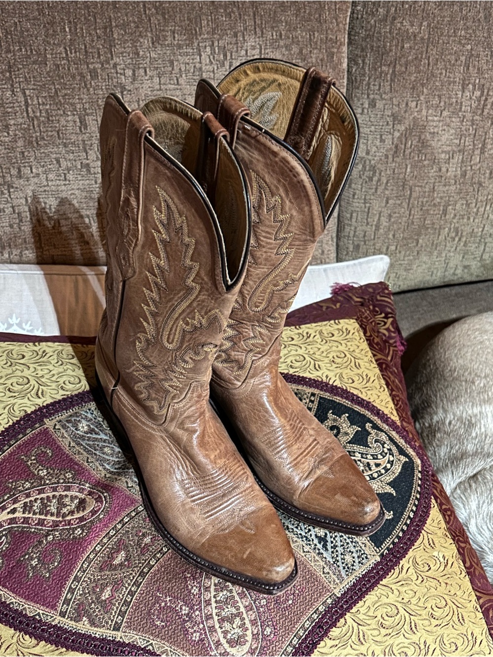 Ladies Old West, Leather upper, Size 8 1/2